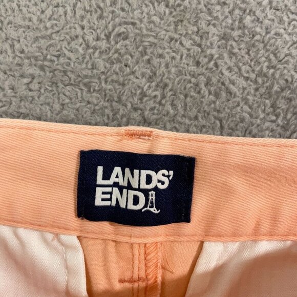NEW Lands' End Men's 30 11" Inseam  Chino Shorts 2-Pack Orange & Soft Blue - Picture 5 of 8